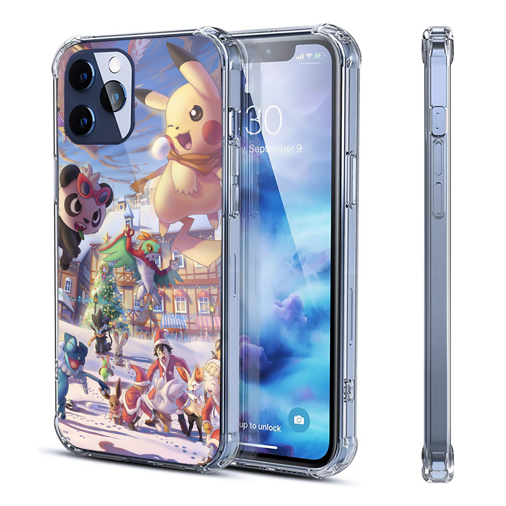 （画像用） ポケットモンスター Pokémon 【iPhone 12シリーズ対応】透明スマホケース（クリアソフトケース）